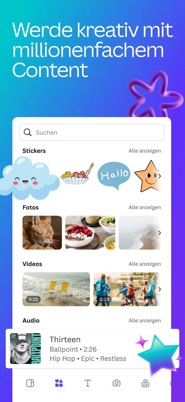 Canva: Design, Art & AI Editor iPhone App Screenshot 7 – Foto & Video