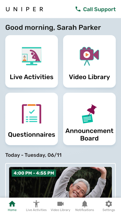 Uniper App Screenshot