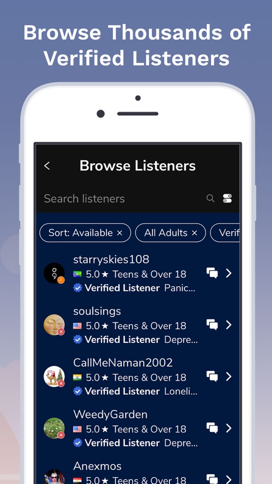#2. 7 Cups: Online Therapy & Chat (iOS) 由: 7 Cups of Tea