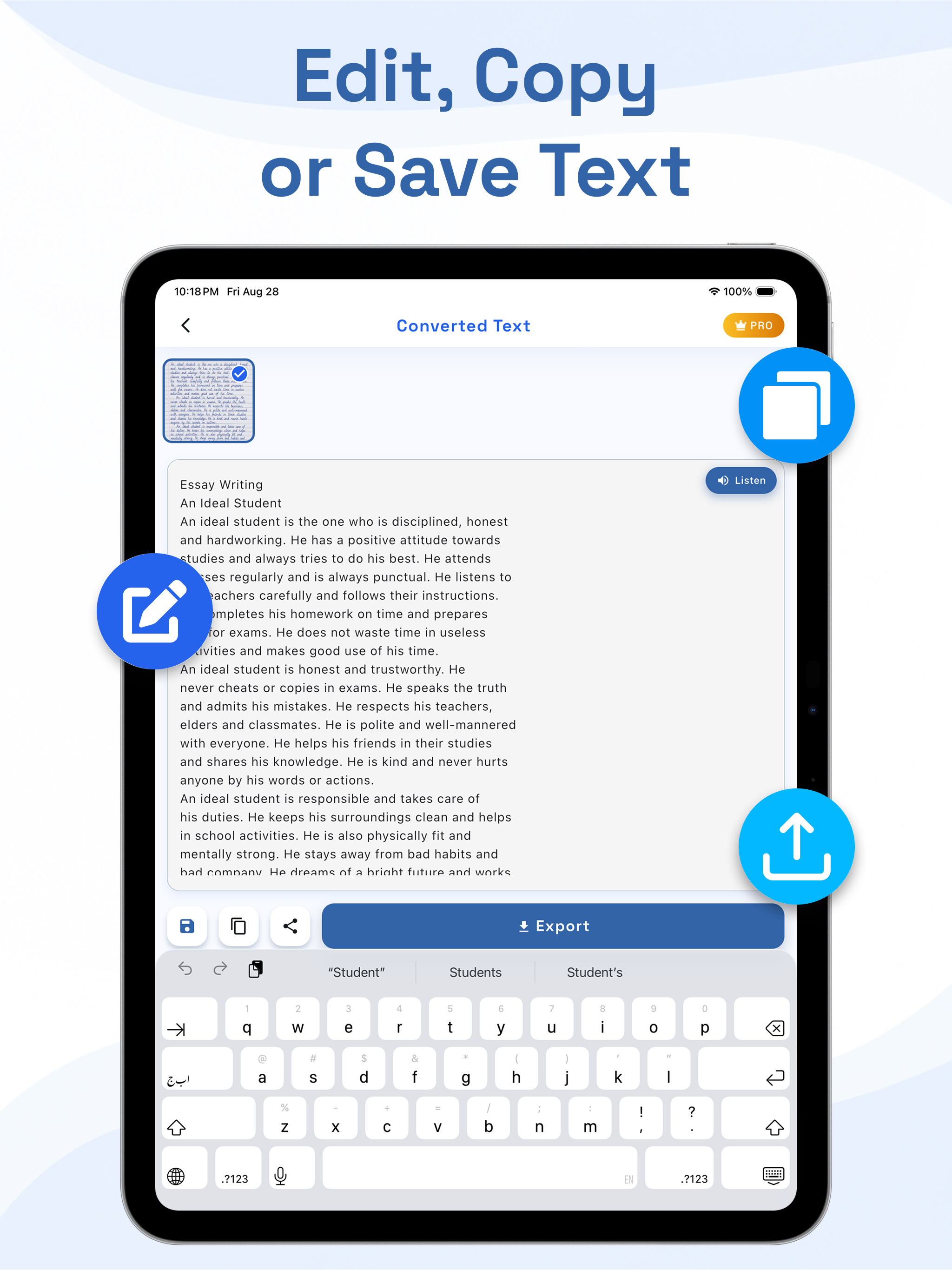 Handwriting to Text - OCR Scan screenshot 11