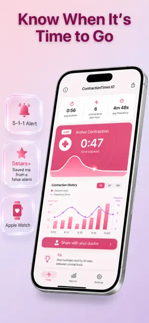 Contraction Timer & Counter IO screenshot 2
