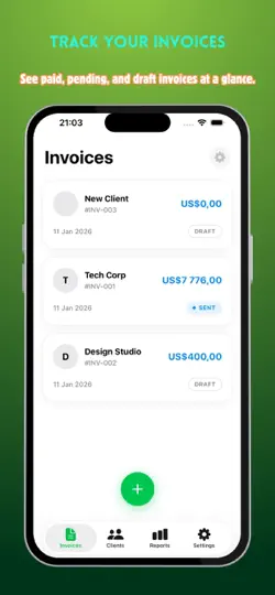 Captura de pantalla de Onyx: Pro Invoice Creator en iPhone 2