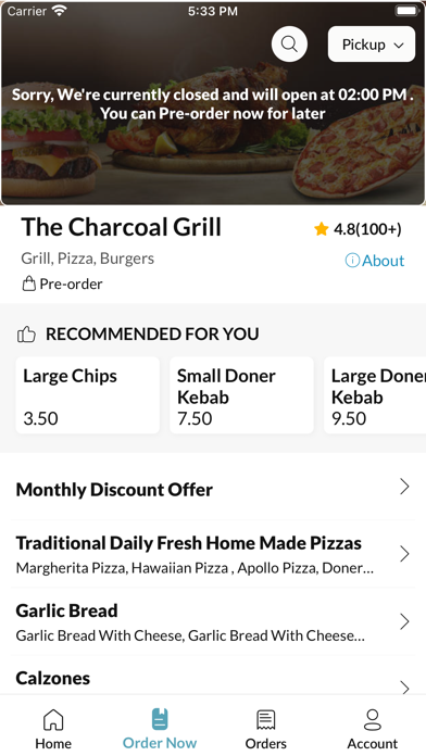 The Charcoal Grill King Street Screenshot