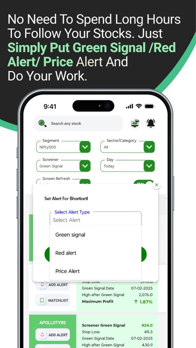 Stock Yaari:  Screener & Alert Screenshot