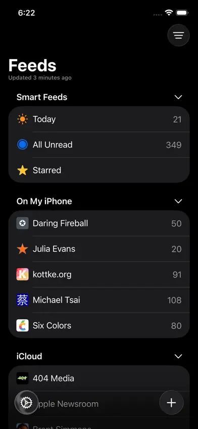 NetNewsWire: RSS Reader screenshot 1
