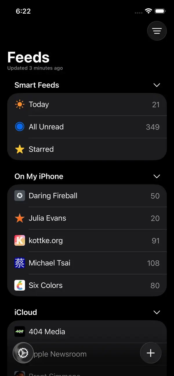 #1. NetNewsWire: RSS Reader (iOS) De: Brent Simmons