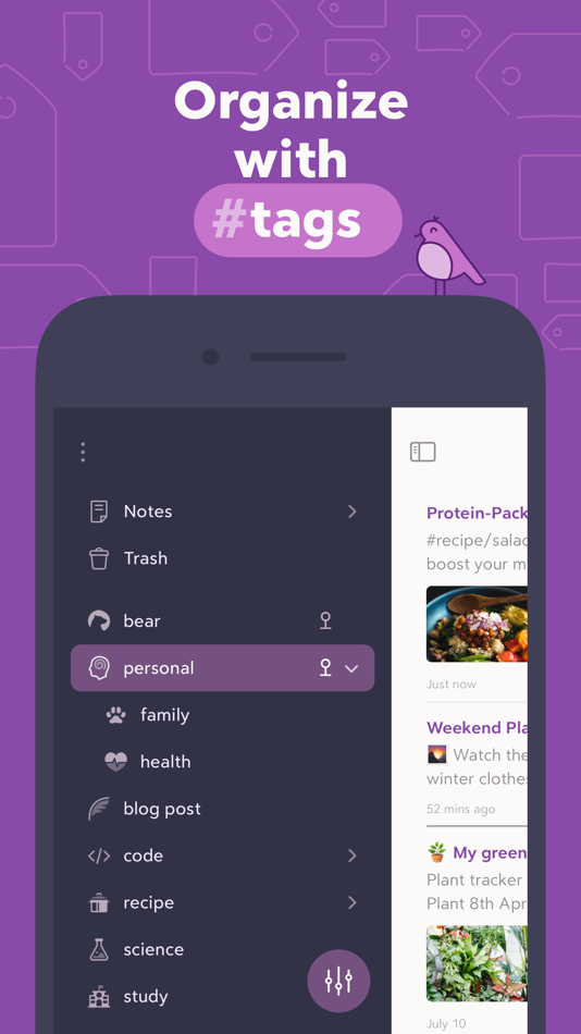 #2. Bear - Markdown Notes (iOS) Podle: Shiny Frog Ltd.