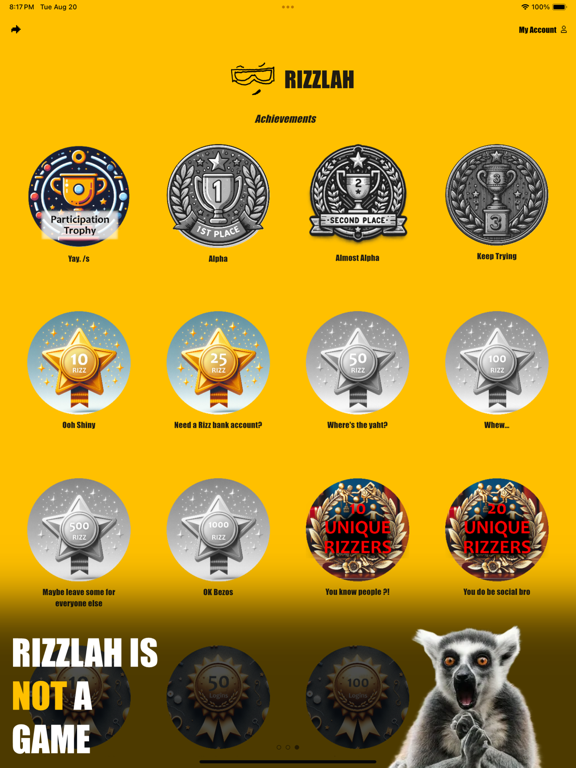 RIZZLAH iPad screenshot 3 - Social Networking app