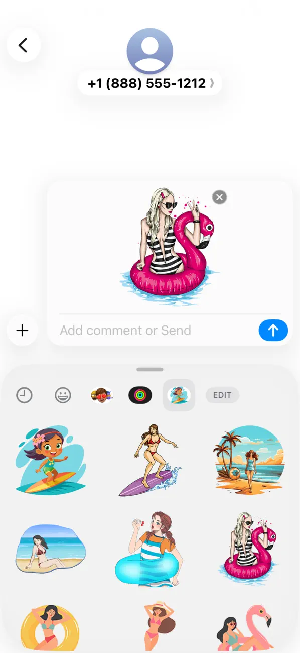 Screenshot #3 pour Beach Girl Stickers