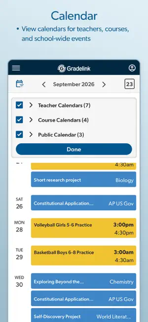 Gradelink Student/Parent App screenshot 2