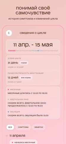 Eva Care: Цикл и беременность iPhone screenshot 2