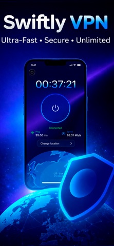 Swiftly VPN Unlimited Proxy iPhone screenshot