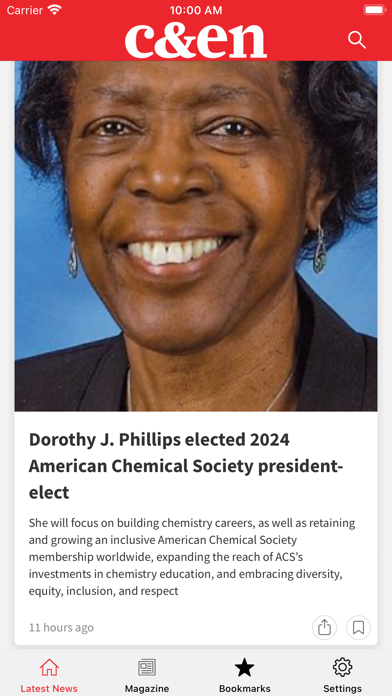 Chemistry News by C&EN Screenshot