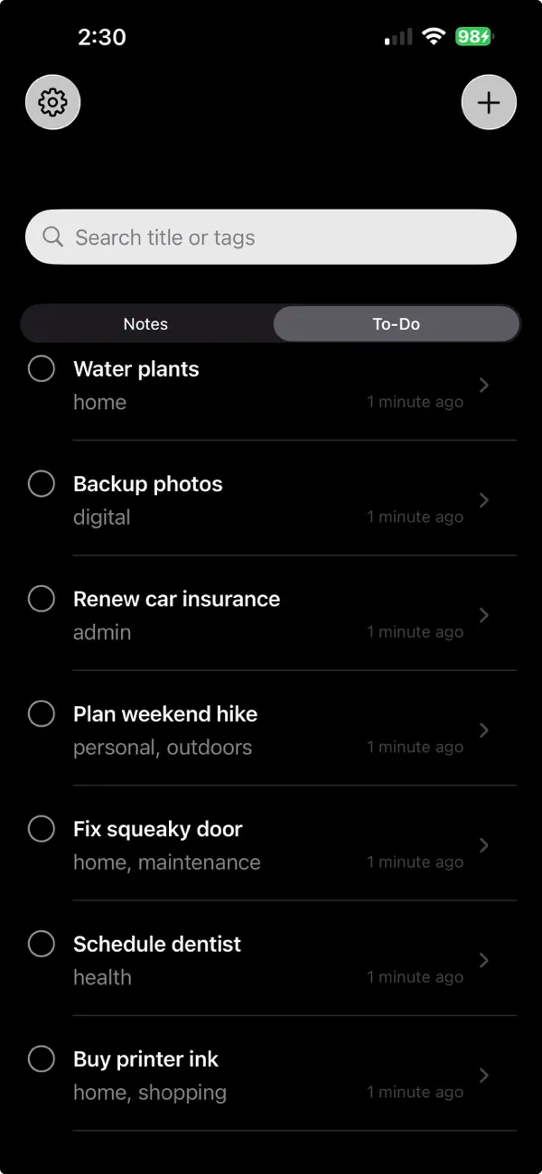 #4. Secure Local Notes (iOS) Ved: Daniel Collinsworth
