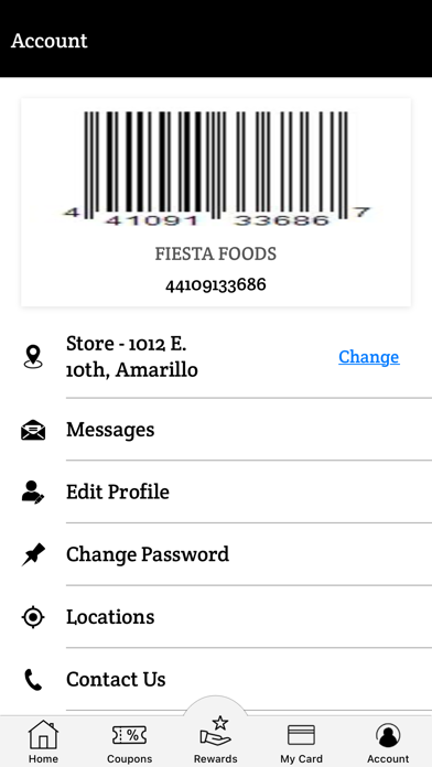 Fiesta Foods Rewards Screenshot
