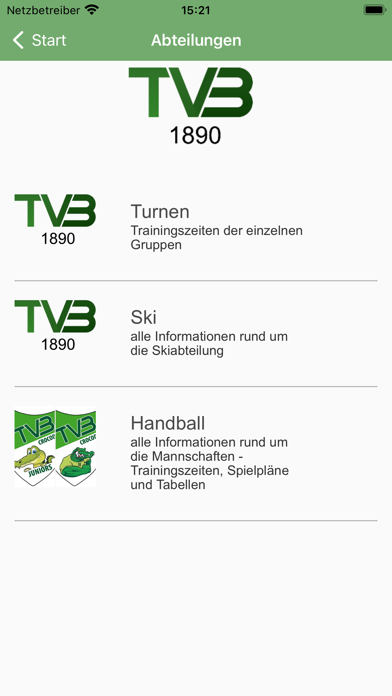 Turnverein 1890 Bammental e.V. Screenshot