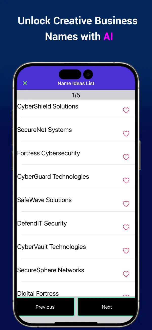 #5. Ai Business Name Generator App (iOS) 由: Abdulla Yasin