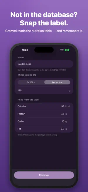 Grammi: Calorie Counter screenshot 4