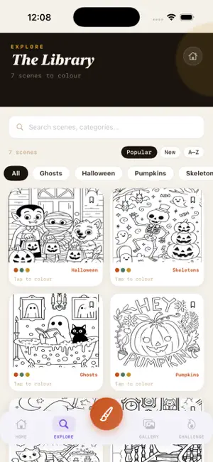 Halloween Coloring Spooky Art screenshot 3