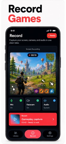 Screen Recorder: ClipCast iPhone screenshot
