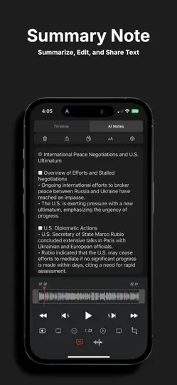 AI Ses Kaydedici - SoundNote iPhone Ekran Görüntüsü 3