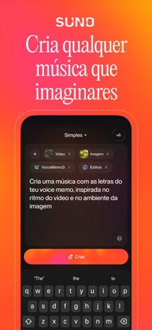 Suno - Músicas IA App Store preview screenshot 1