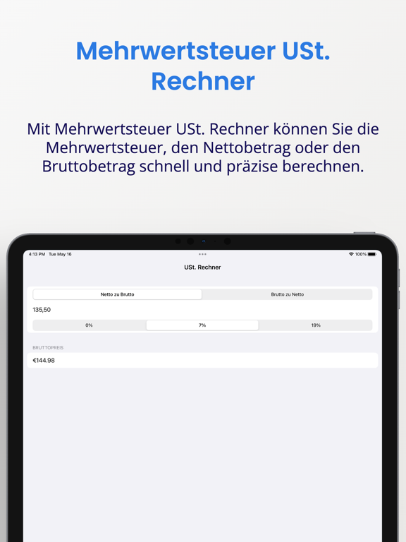 Screenshot #4 pour Mehrwertsteuer MwSt Rechner
