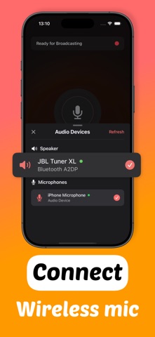 Microphone App Bluetooth iPhone screenshot