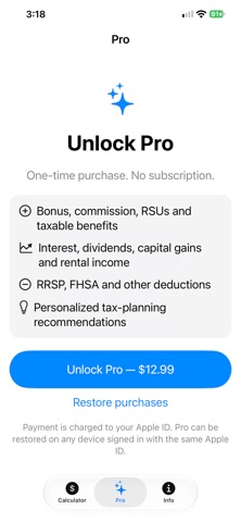 IncomeTaxCalculator - Canada, zrzut ekranu 2