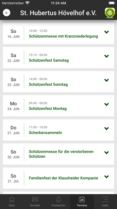 Hövelhofer Schützenverein Screenshot
