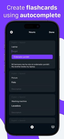 LexiT: Translator & Flashcards iPhone screenshot