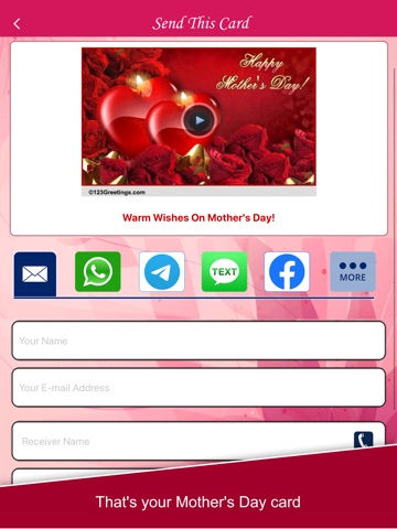 Mother's Day eCard & Greetings iPad screenshot