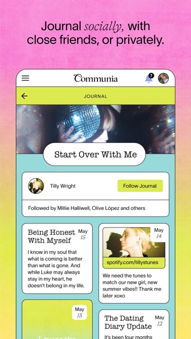 Communia: women's social media Screenshot