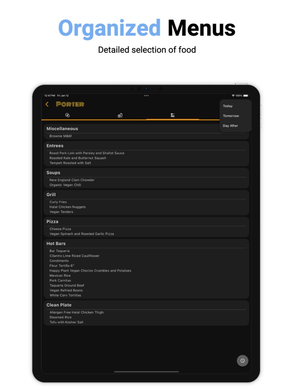 UCSC Menu iPad screenshot 2 - Food & Drink app