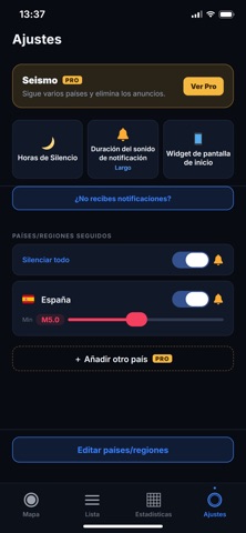 Seismo - Alertas de Terremotos iPhone screenshot 5