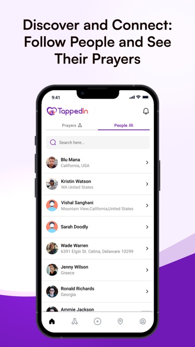 TappedInApp Screenshot