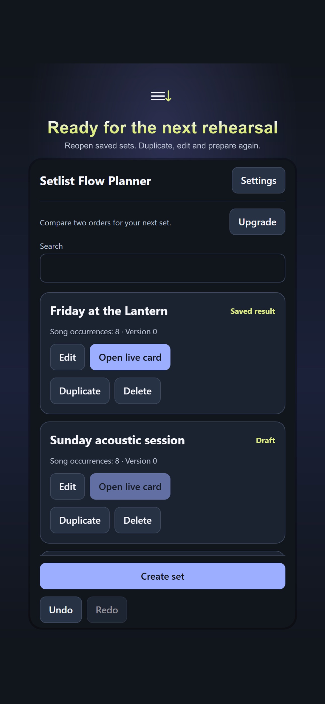 Screenshot 8 of Setlist Flow Planner
