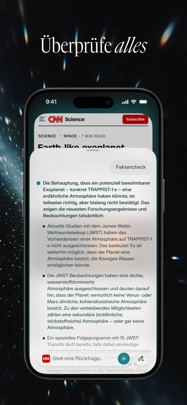 Comet - AI Browser & Assistant iPhone App Screenshot 3 – Dienstprogramme