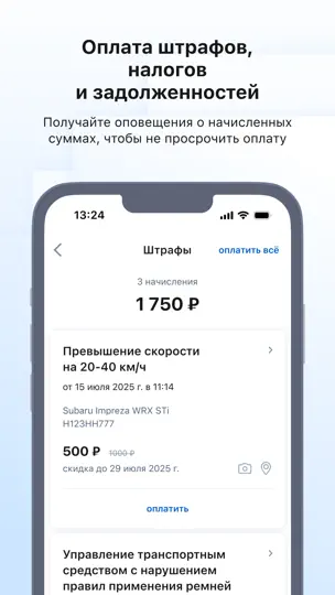 Скриншот Госуслуги на iPhone 4