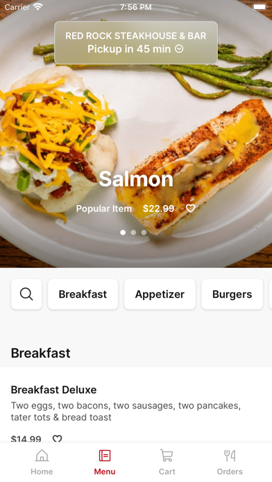 RED ROCK STEAKHOUSE & BAR iPhone screenshot 2 - Food & Drink app