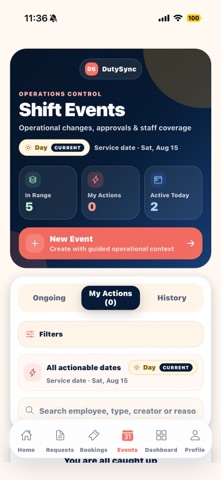 DutySync iPhone screenshot