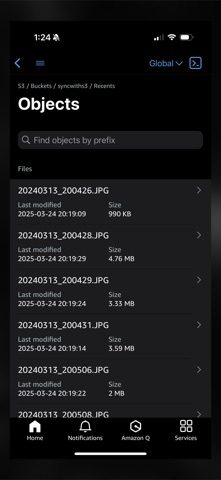 Sync with S3 iPhone screenshot