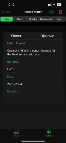 Tennis Track screenshot