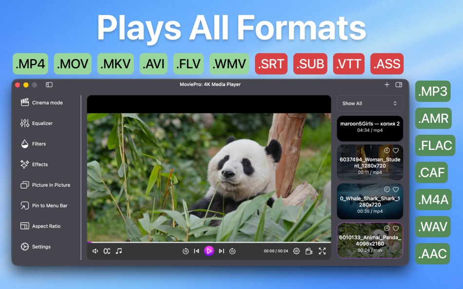 #1. MoviePro: 4K Media Player (macOS) By: Natalia Shemetova
