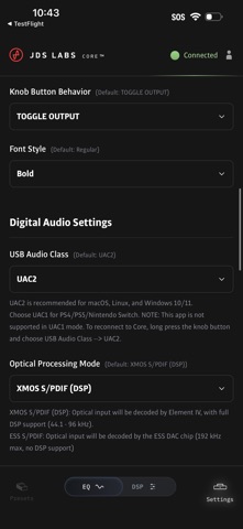 JDS Labs Core DSP Screenshot 9 of 9