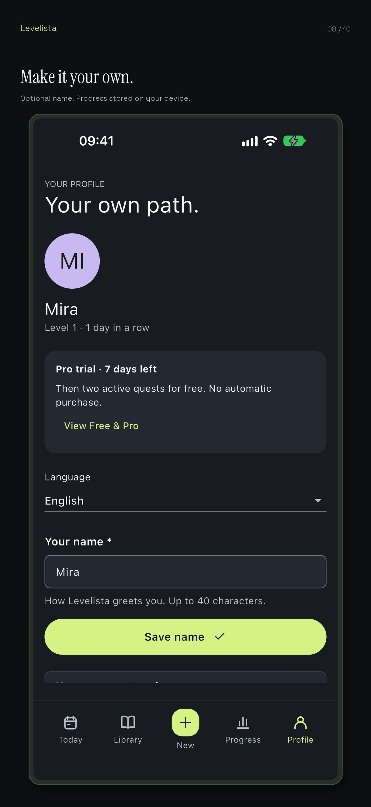 Screenshot 4 of Levelista: Habit Tracker