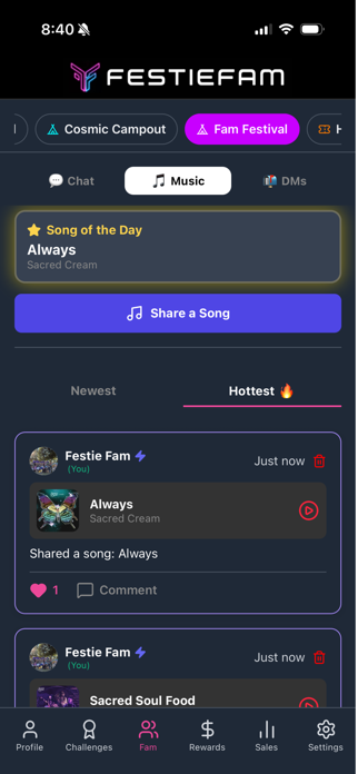 FestieFam App Screenshot 4 of 6