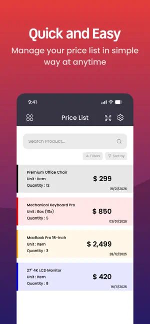 Price List Maker - Creator screenshot 2