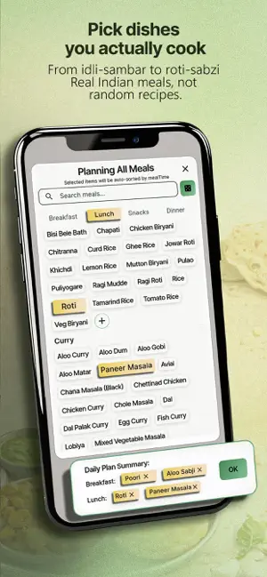 PlanNEat: Indian Meal Planner screenshot 4