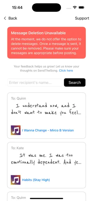 SendTheSong iPhone screenshot 4